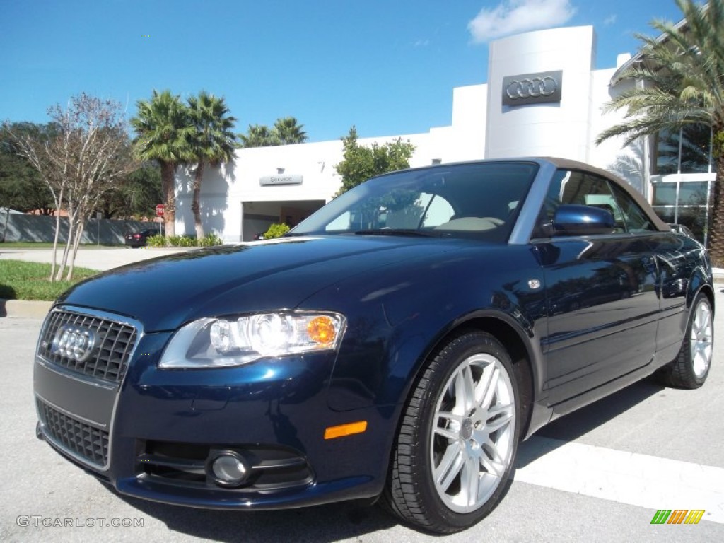 Moro Blue Pearl Effect 2009 Audi A4 2.0T Cabriolet Exterior Photo #57069143