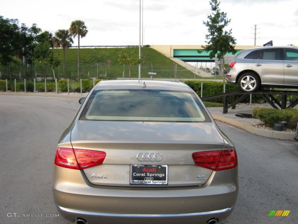 2012 A8 L 4.2 quattro - Savana Beige Pearl Effect / Velvet Beige photo #3