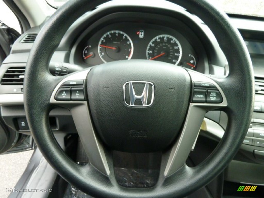 2012 Honda Accord LX Sedan Black Steering Wheel Photo #57071570