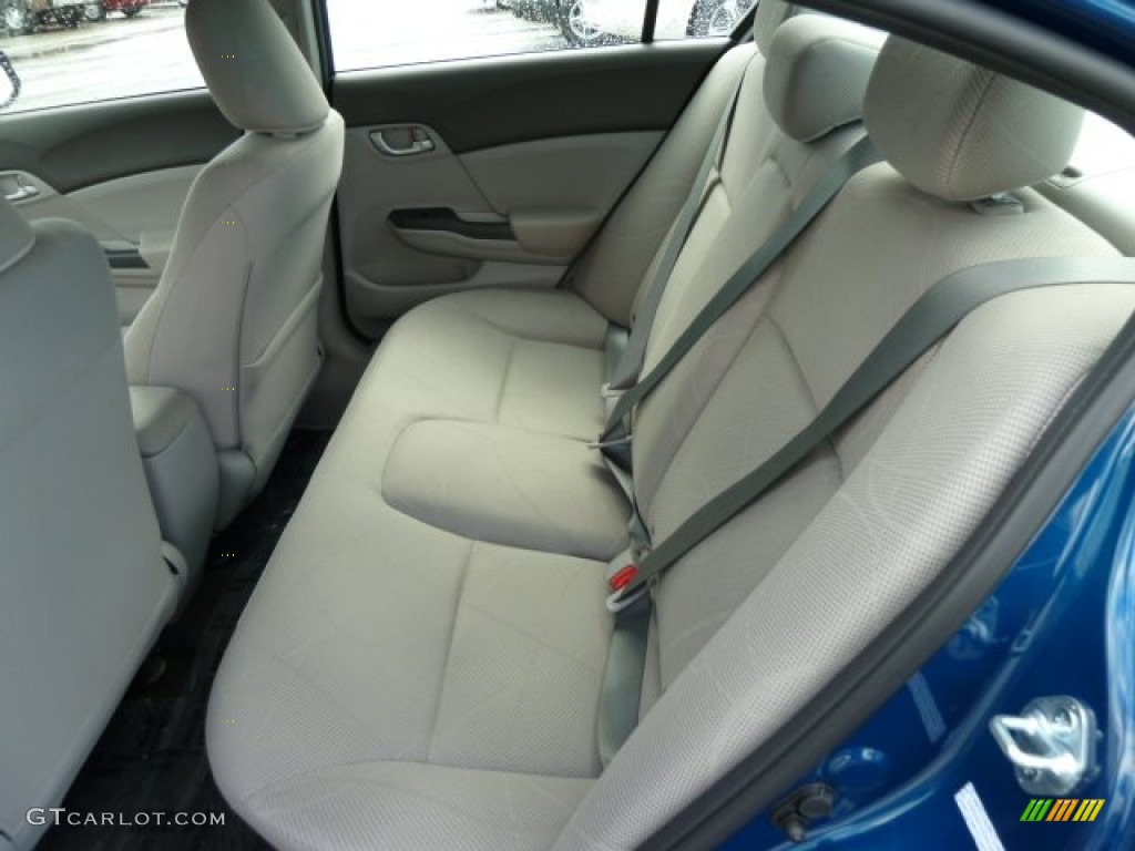 2012 Civic LX Sedan - Dyno Blue Pearl / Gray photo #11