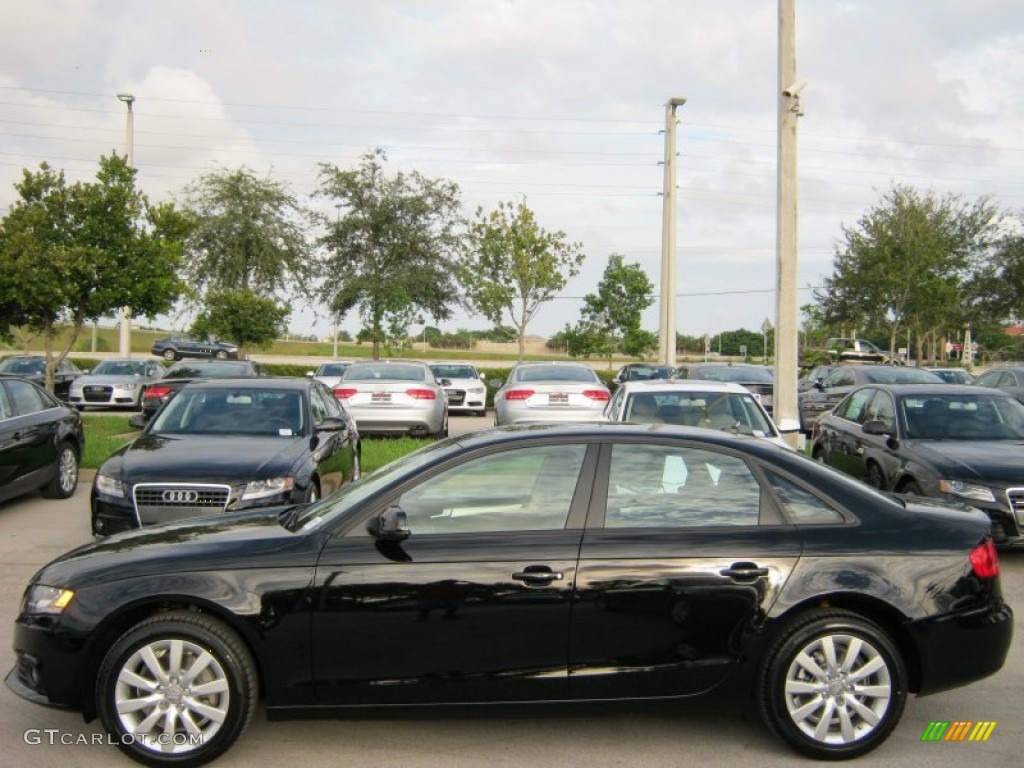 2012 A4 2.0T Sedan - Brilliant Black / Black photo #2