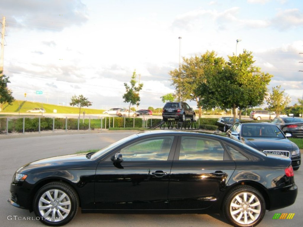 2012 A4 2.0T Sedan - Brilliant Black / Black photo #2