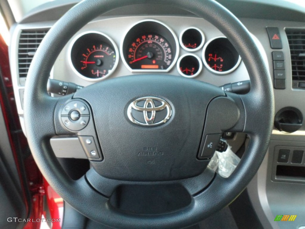 2012 Toyota Tundra SR5 TRD Double Cab Graphite Steering Wheel Photo #57072467