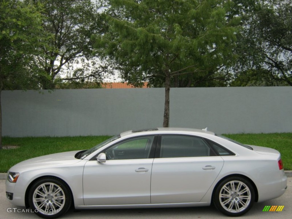 Ice Silver Metallic 2012 Audi A8 L 4.2 quattro Exterior Photo #57072626