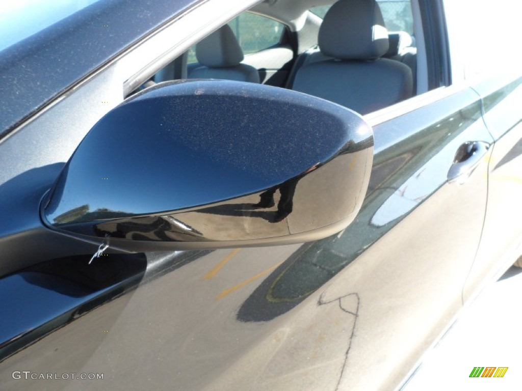 2012 Elantra GLS - Black Noir Pearl / Gray photo #12