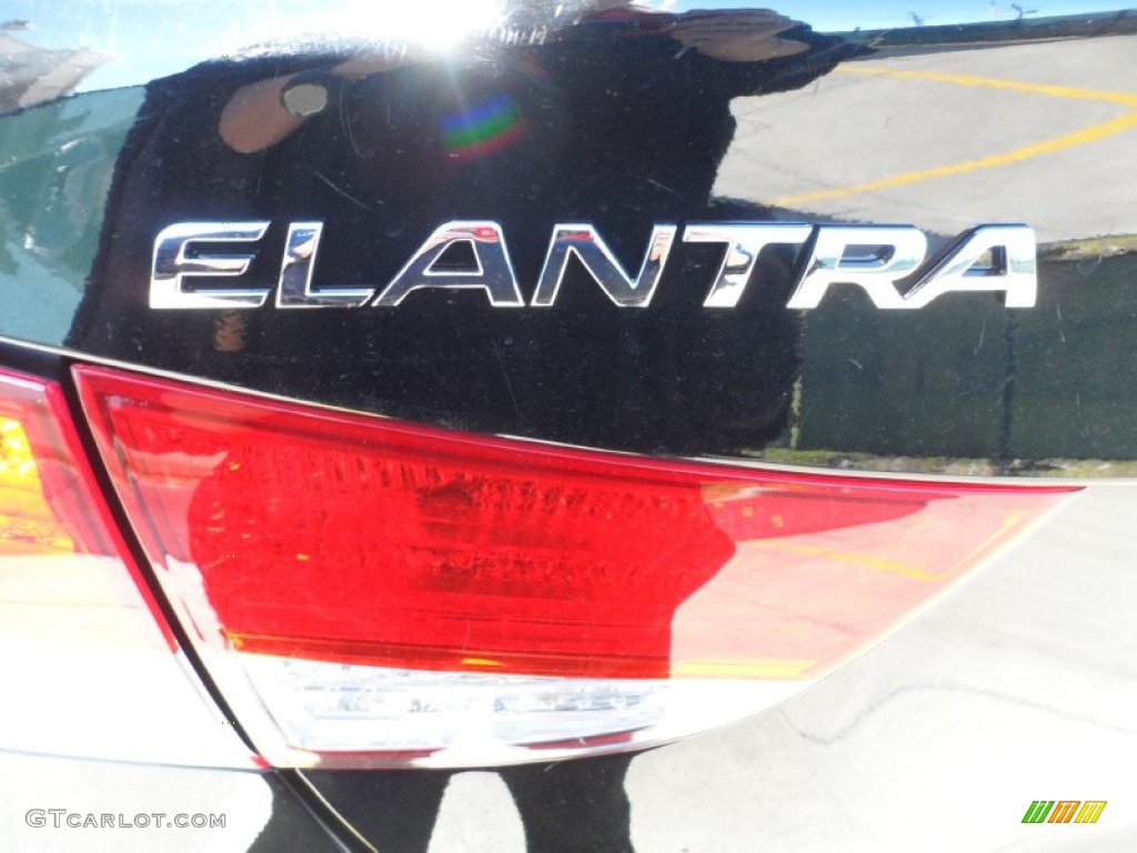 2012 Elantra GLS - Black Noir Pearl / Gray photo #15