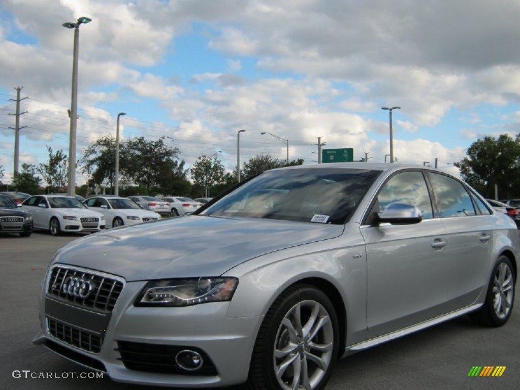 2012 S4 3.0T quattro Sedan - Ice Silver Metallic / Black/Black photo #1