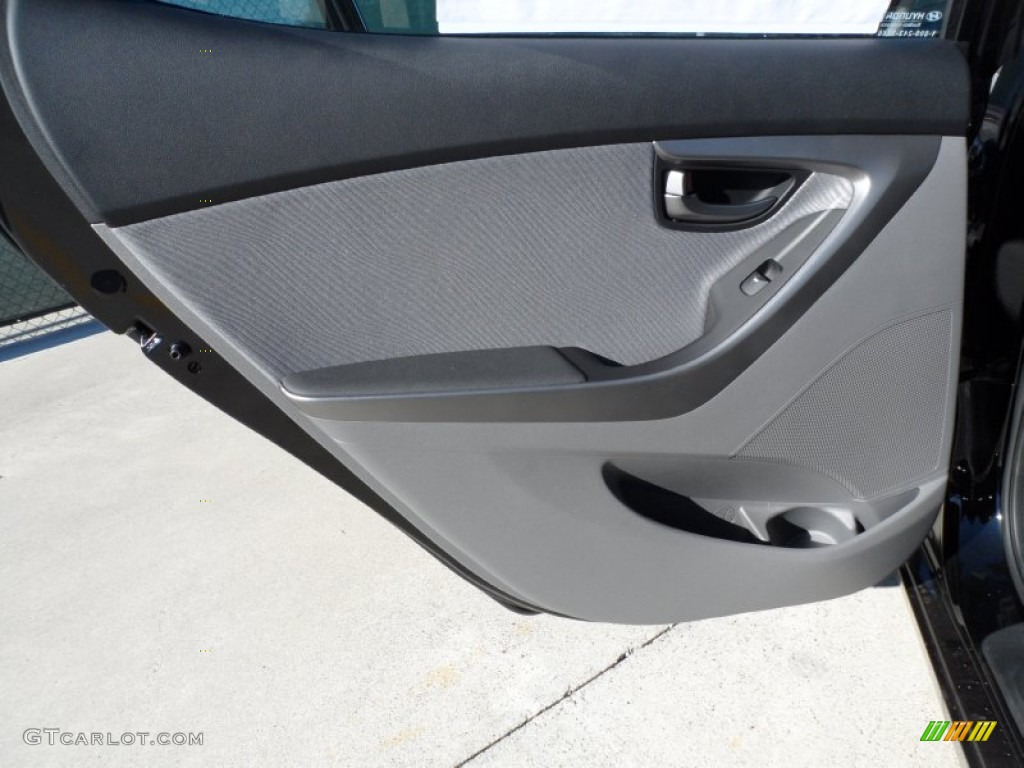 2012 Elantra GLS - Black Noir Pearl / Gray photo #19