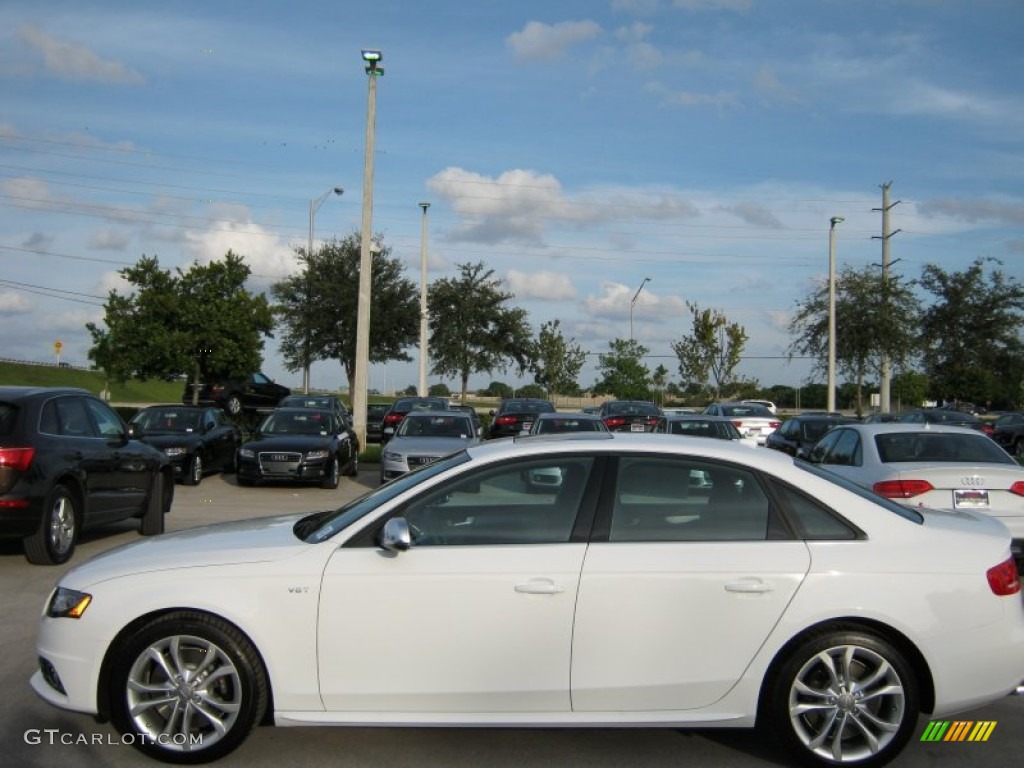 2012 S4 3.0T quattro Sedan - Ibis White / Black/Black photo #2