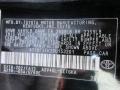 202: Black 2011 Toyota Camry XLE Color Code