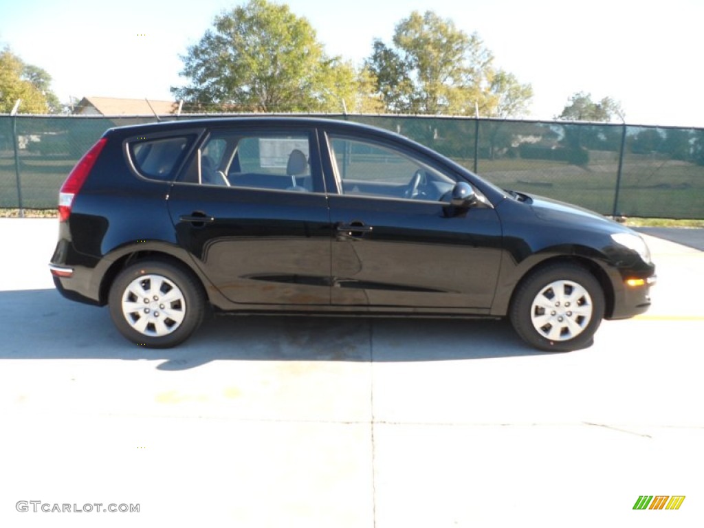 2012 Elantra GLS Touring - Black Noir Pearl / Beige photo #2