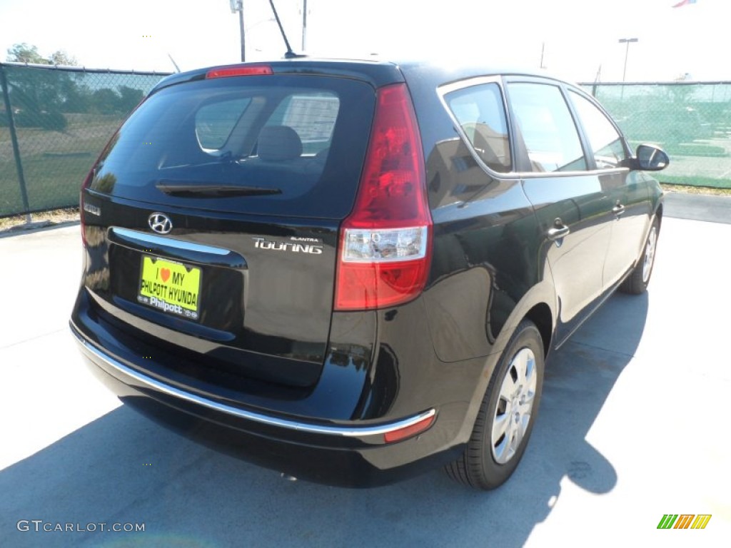 2012 Elantra GLS Touring - Black Noir Pearl / Beige photo #3