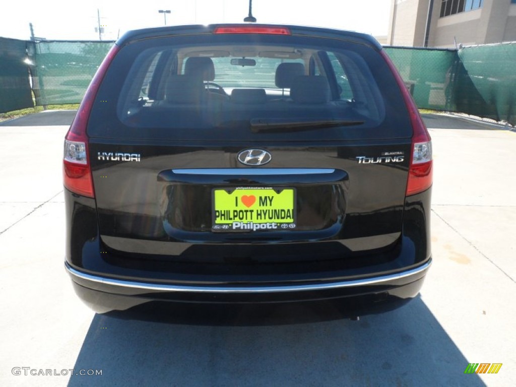 2012 Elantra GLS Touring - Black Noir Pearl / Beige photo #4