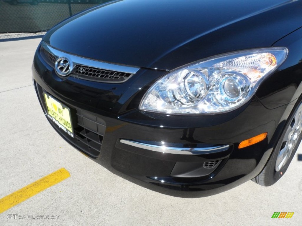 2012 Elantra GLS Touring - Black Noir Pearl / Beige photo #10