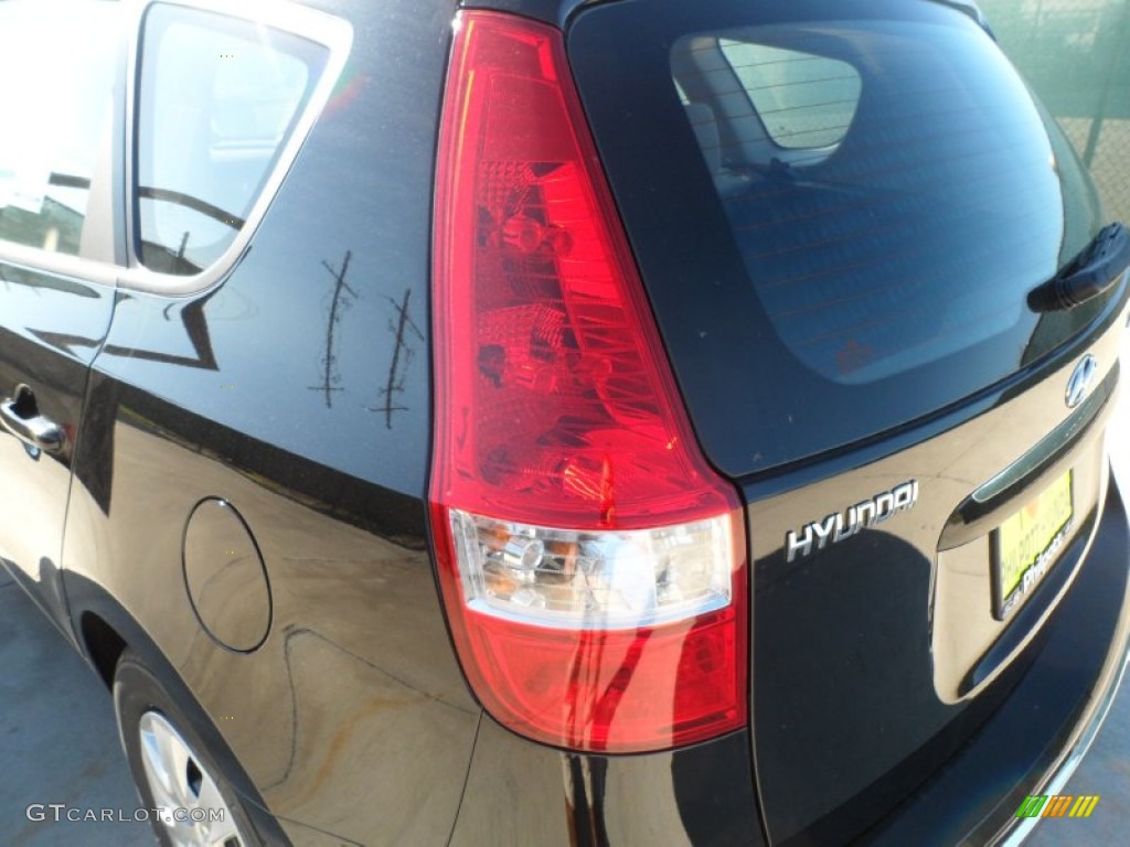 2012 Elantra GLS Touring - Black Noir Pearl / Beige photo #14