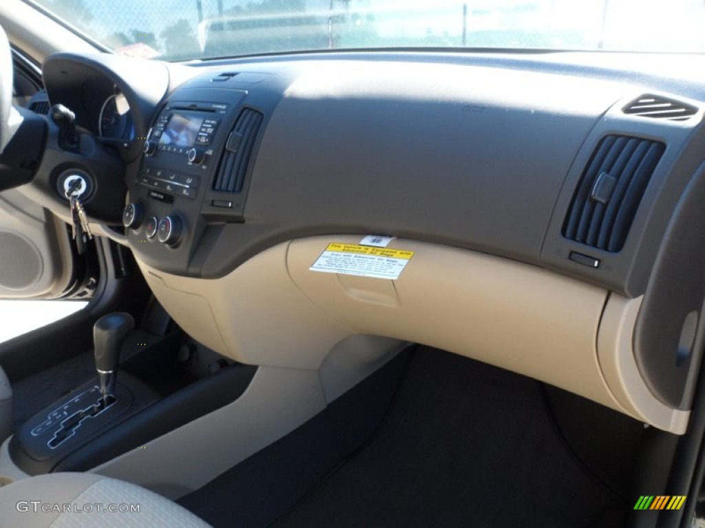 2012 Elantra GLS Touring - Black Noir Pearl / Beige photo #19