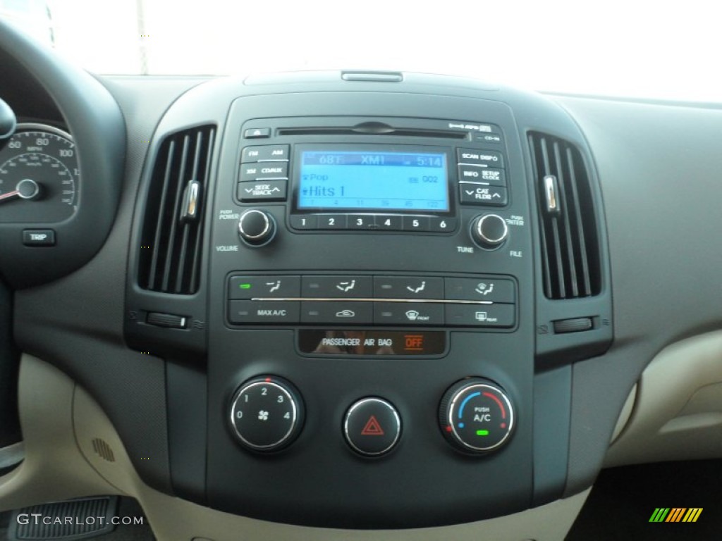 2012 Elantra GLS Touring - Black Noir Pearl / Beige photo #28