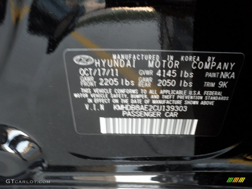 2012 Elantra GLS Touring - Black Noir Pearl / Beige photo #35