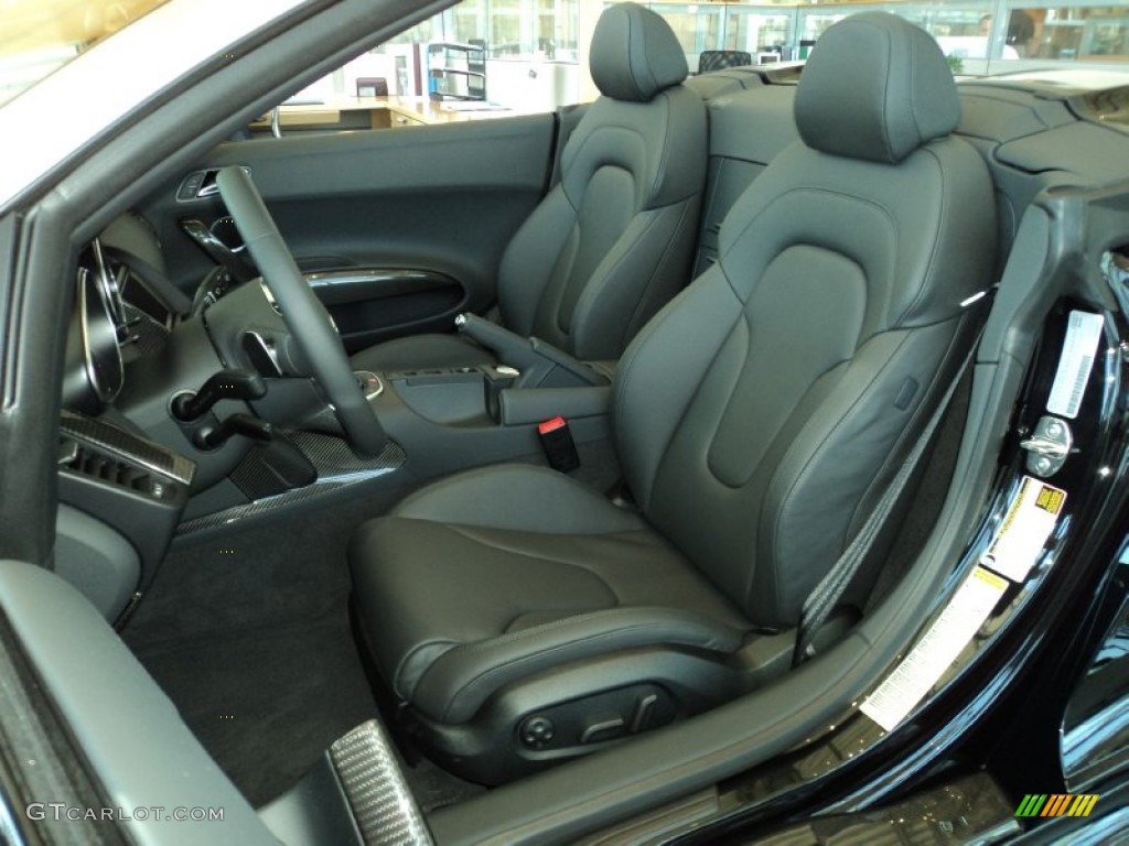 Black Fine Nappa Leather Interior 2011 Audi R8 Spyder 5.2 FSI quattro Photo #57073899