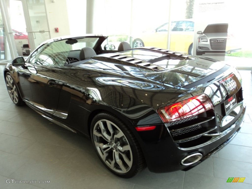 Phantom Black Pearl Effect 2011 Audi R8 Spyder 5.2 FSI quattro Exterior Photo #57073937