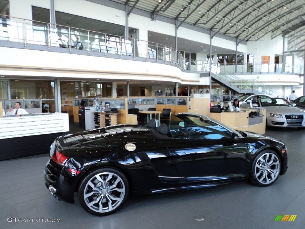 Phantom Black Pearl Effect 2011 Audi R8 Spyder 5.2 FSI quattro Exterior Photo #57073973
