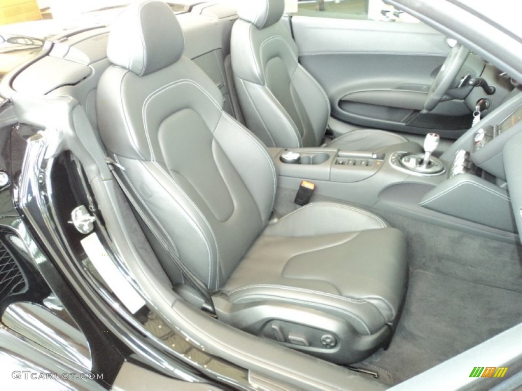 Black Fine Nappa Leather Interior 2011 Audi R8 Spyder 5.2 FSI quattro Photo #57074021