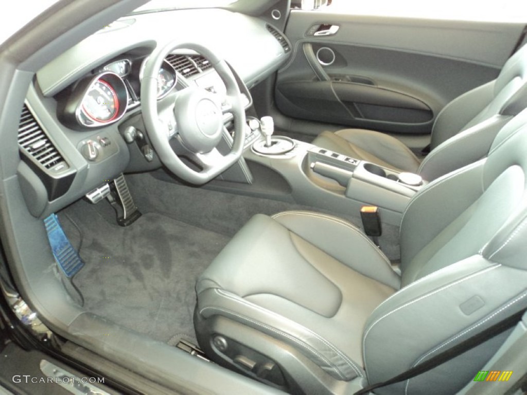 Black Fine Nappa Leather Interior 2011 Audi R8 Spyder 5.2 FSI quattro Photo #57074063