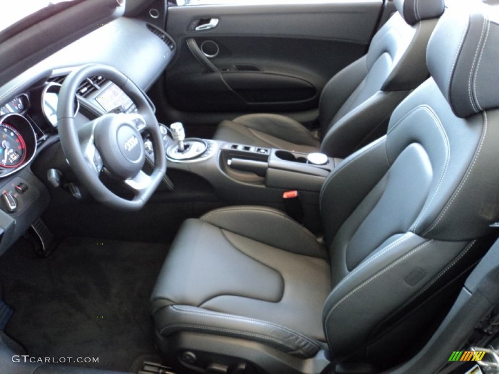 Black Fine Nappa Leather Interior 2011 Audi R8 Spyder 5.2 FSI quattro Photo #57074081