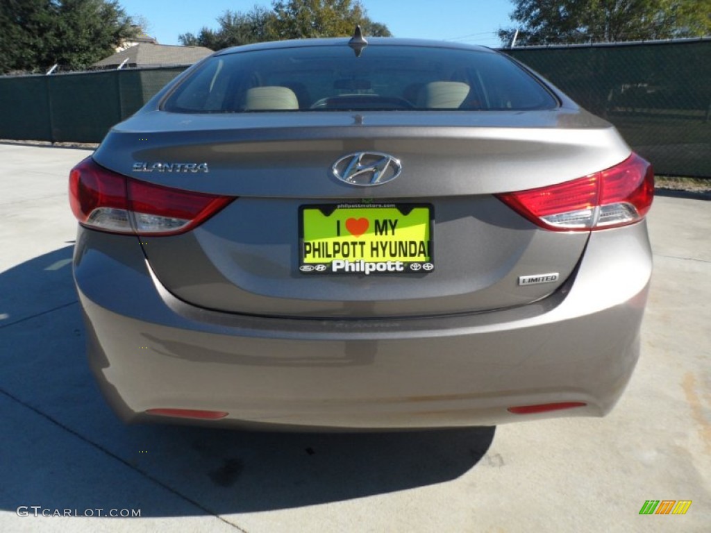 2012 Elantra Limited - Desert Bronze / Beige photo #4