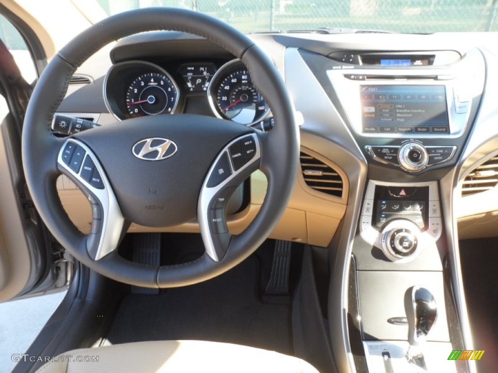 2012 Elantra Limited - Desert Bronze / Beige photo #27