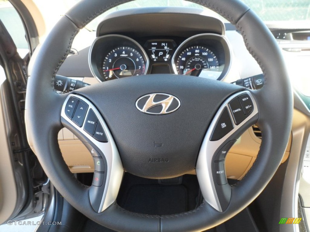 2012 Elantra Limited - Desert Bronze / Beige photo #33