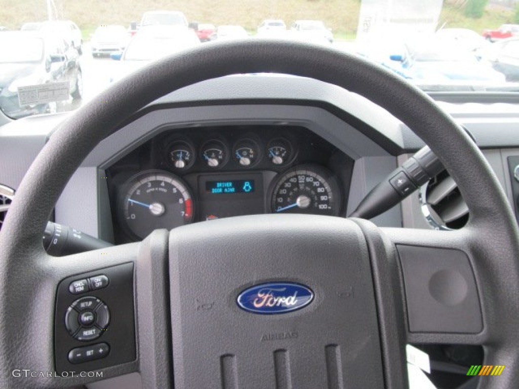 2012 F250 Super Duty XLT Regular Cab 4x4 - Vermillion Red / Steel photo #20