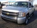 2011 Sheer Silver Metallic Chevrolet Silverado 1500 LS Extended Cab 4x4  photo #1