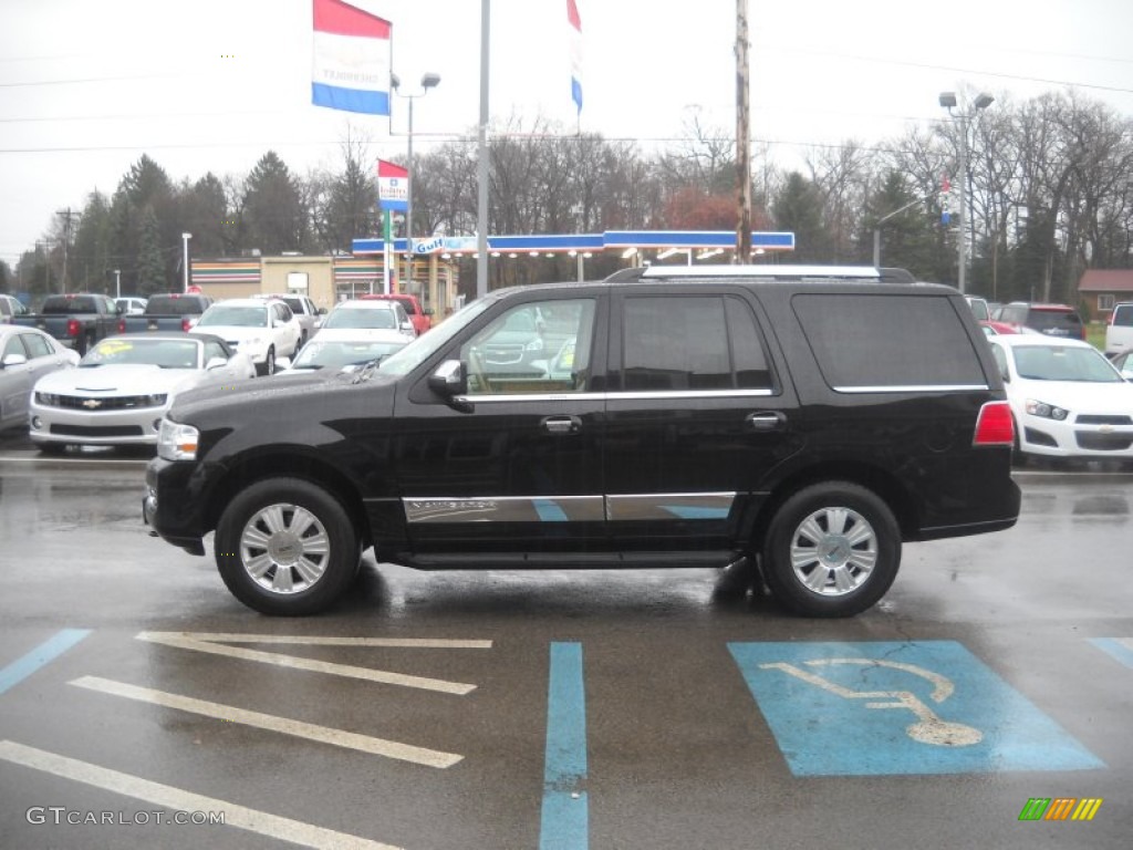 2008 Navigator Luxury 4x4 - Black / Camel/Sand Piping photo #6