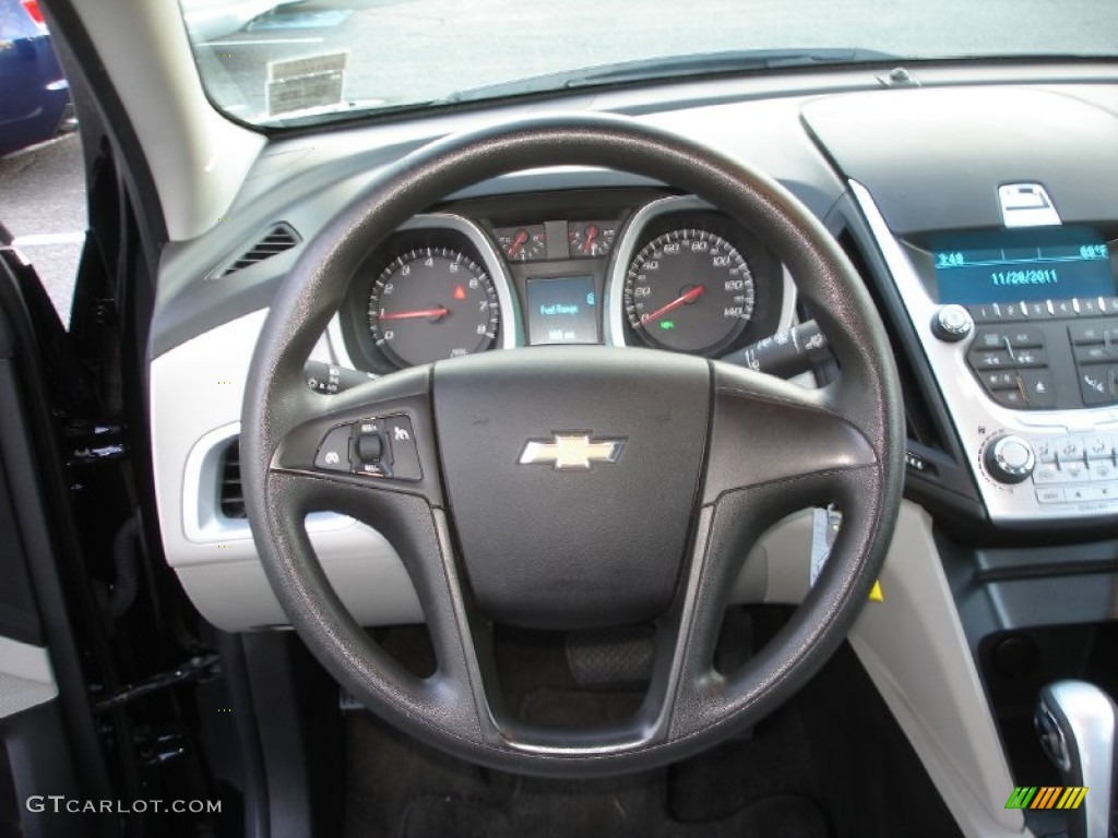 2010 Chevrolet Equinox LS AWD Jet Black/Light Titanium Steering Wheel Photo #57079505