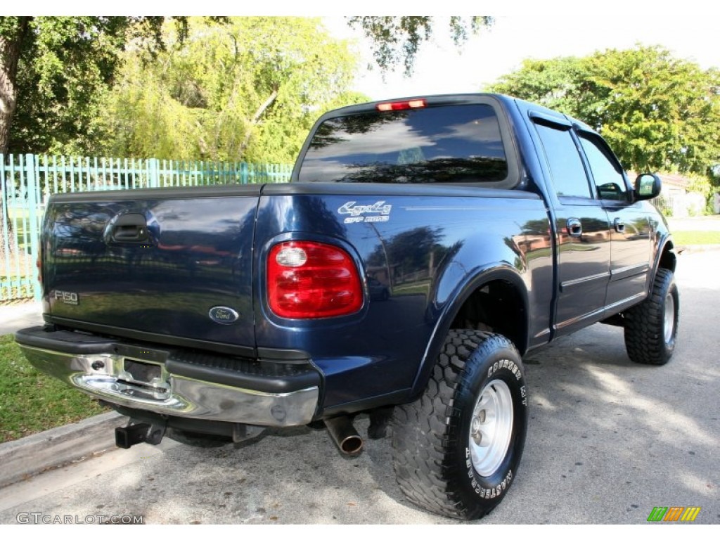 True Blue Metallic 2003 Ford F150 XLT SuperCrew 4x4 Exterior Photo #57080561