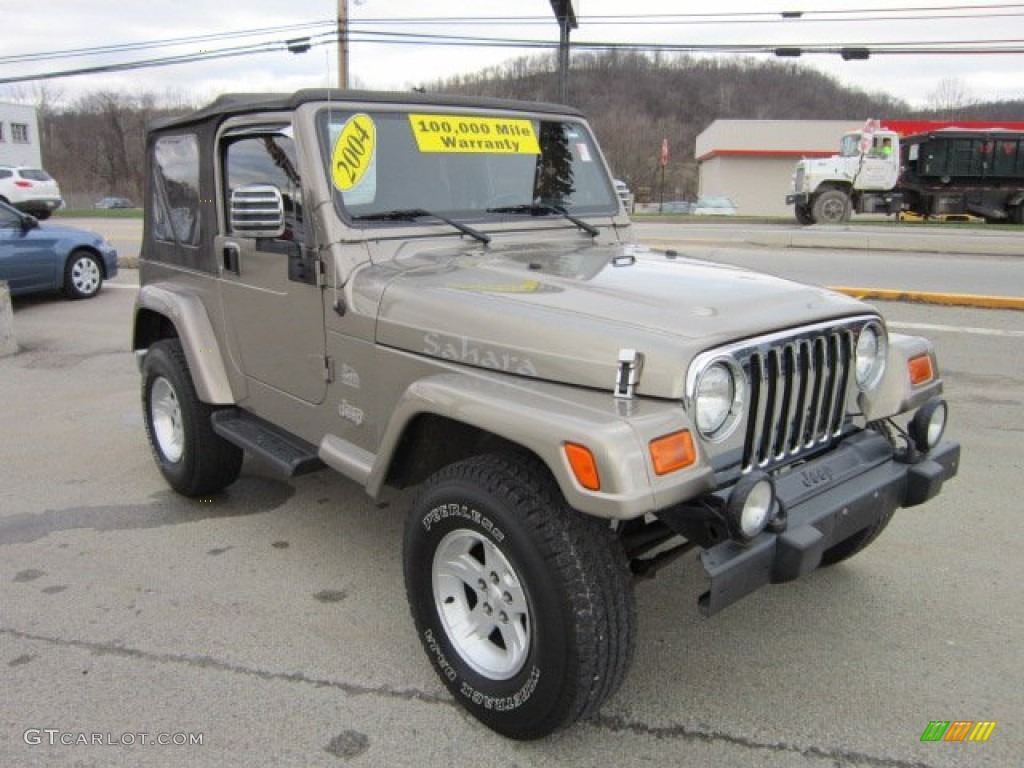 2004 Wrangler Sahara 4x4 - Light Khaki Metallic / Khaki photo #8