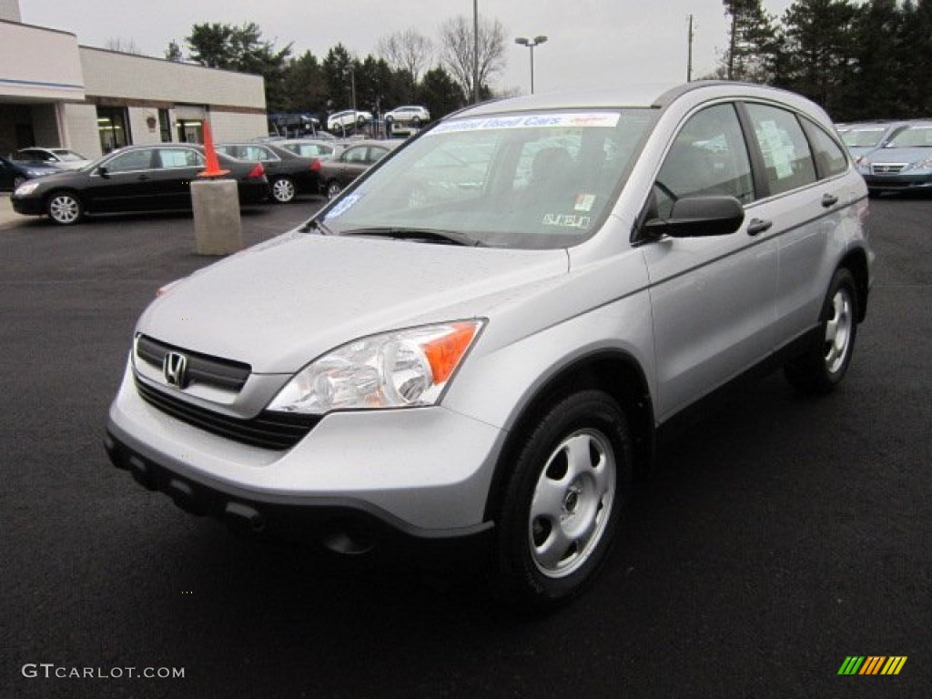 2009 CR-V LX 4WD - Alabaster Silver Metallic / Gray photo #3