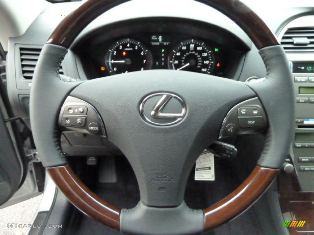 2012 Lexus ES 350 Black Steering Wheel Photo #57085235