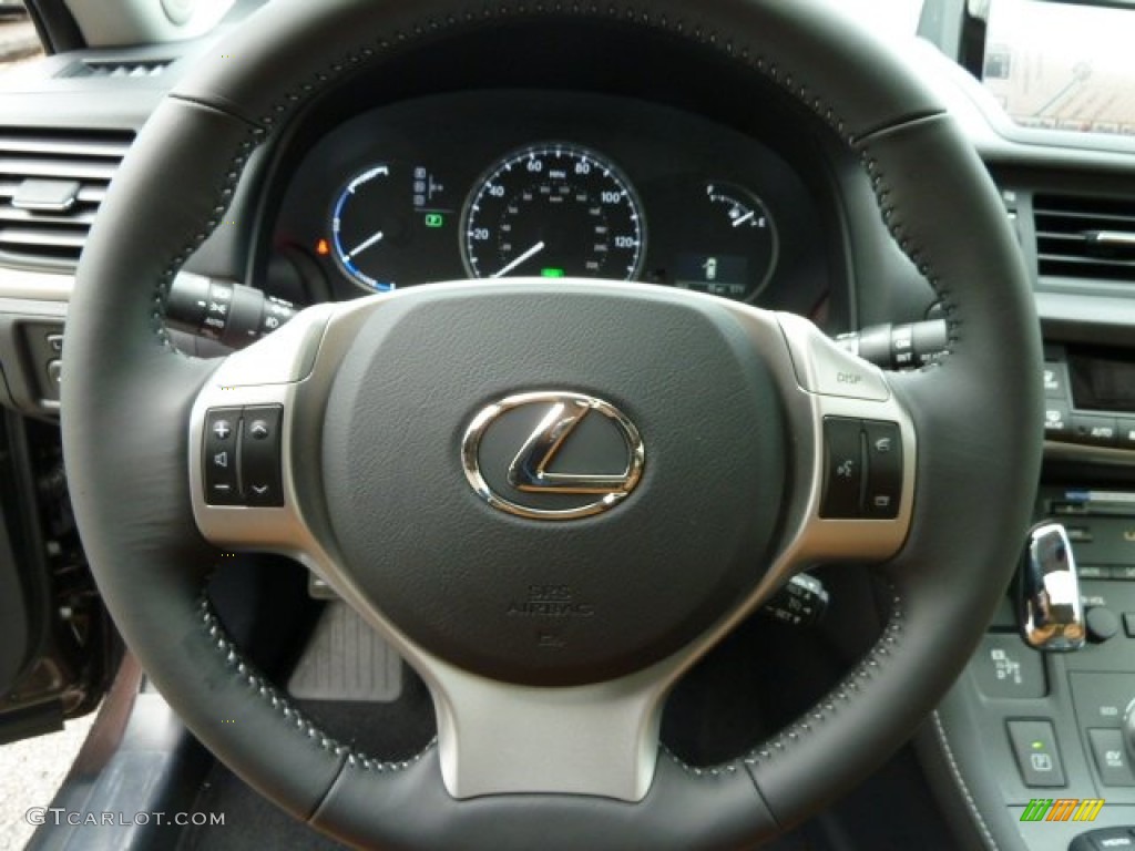 2012 Lexus CT 200h Hybrid Premium Caramel Nuluxe Steering Wheel Photo #57085592