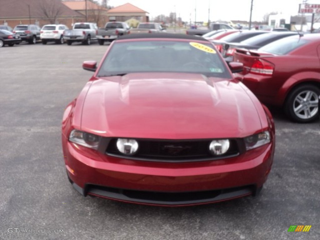 2010 Mustang GT Premium Convertible - Red Candy Metallic / Charcoal Black/Cashmere photo #2