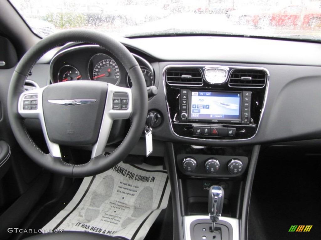 2012 Chrysler 200 S Sedan Black Dashboard Photo #57088700