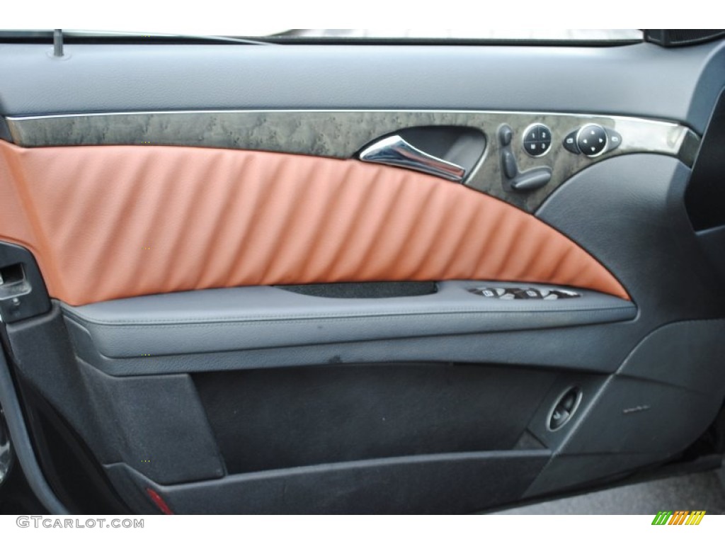 2008 Mercedes-Benz E 350 4Matic Sedan Cognac Brown/Black Door Panel Photo #57089558