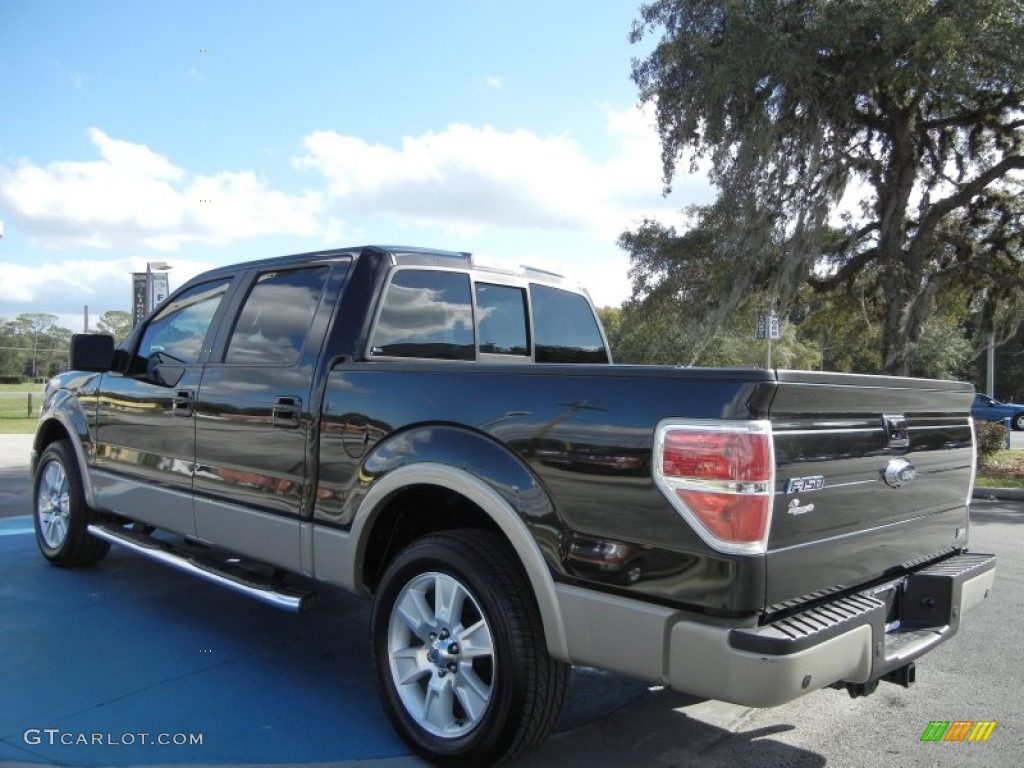 2010 F150 Lariat SuperCrew - Tuxedo Black / Tan photo #3