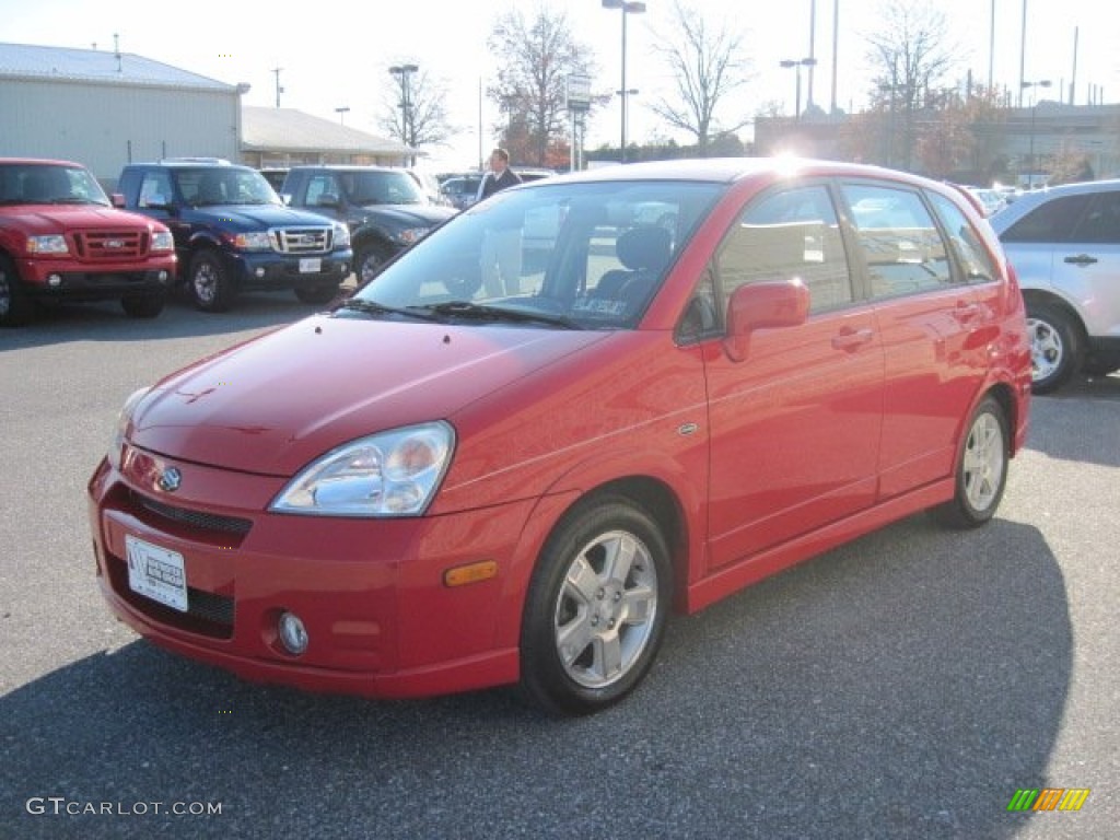 2003 Aerio SX AWD Sport Wagon - Racy Red / Black photo #3
