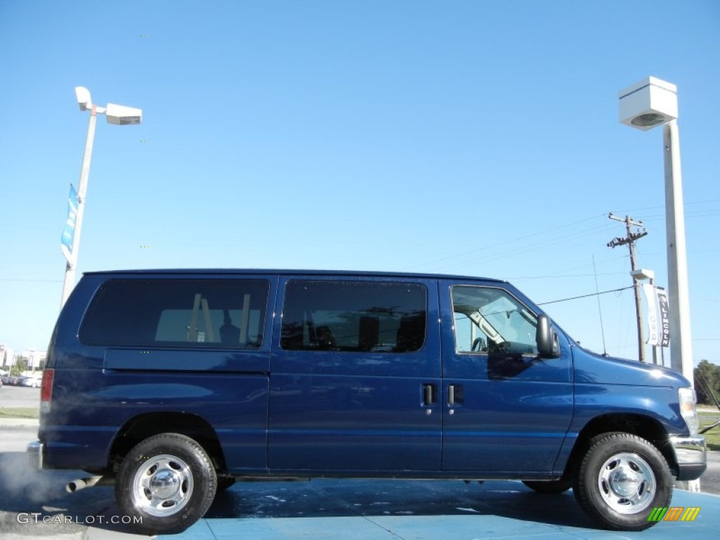 Dark Blue Pearl Metallic 2008 Ford E Series Van E150 XLT Passenger Exterior Photo #57091676