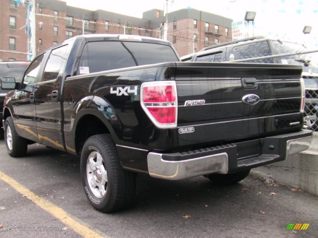 2011 F150 XLT SuperCrew 4x4 - Ebony Black / Steel Gray photo #1