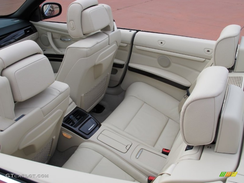 Cream Beige Interior 2012 BMW 3 Series 335i Convertible Photo #57093641