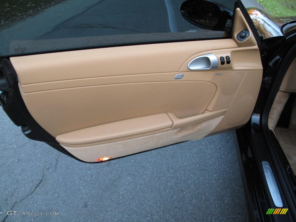 2008 Porsche Cayman S Sand Beige Door Panel Photo #57093680