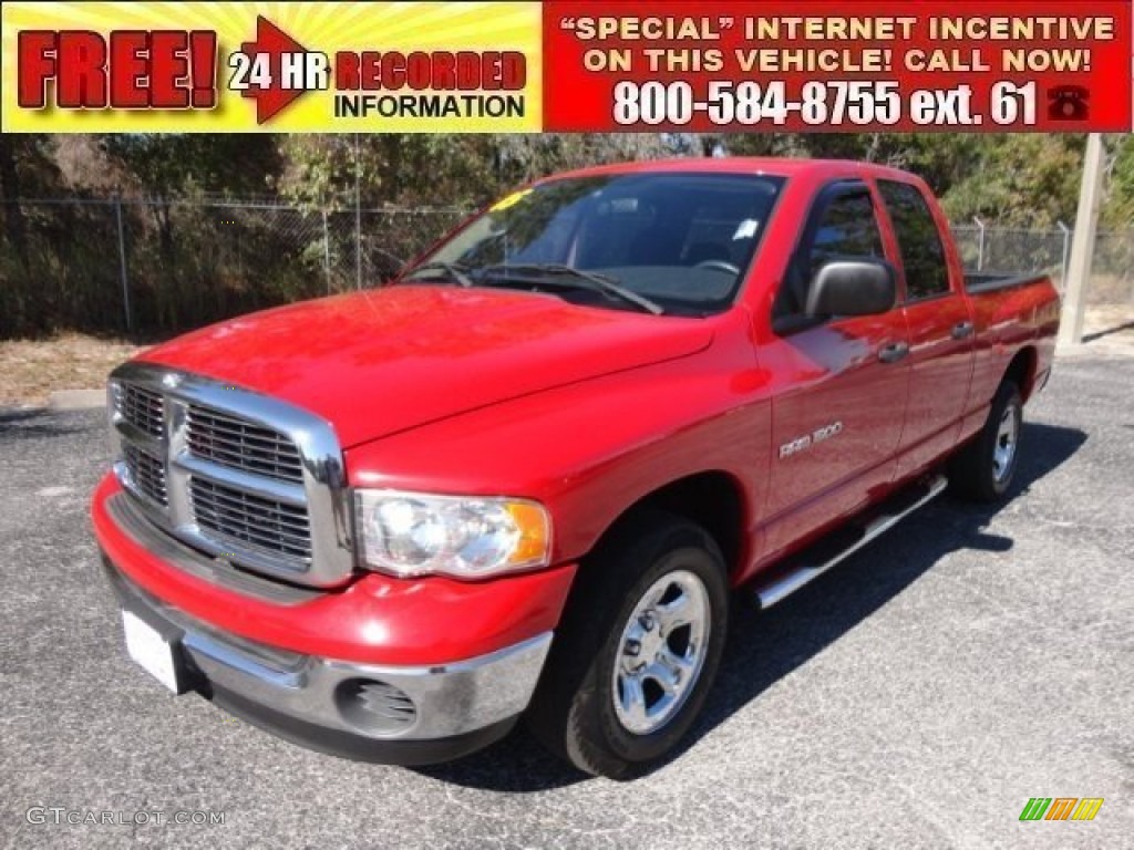 2005 Ram 1500 SLT Quad Cab - Flame Red / Dark Slate Gray photo #1